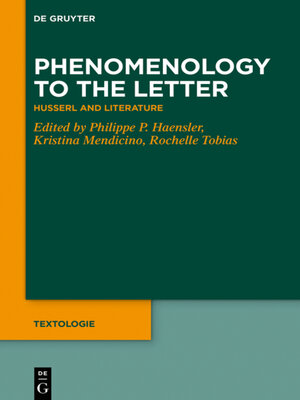 cover image of Phenomenology to the Letter